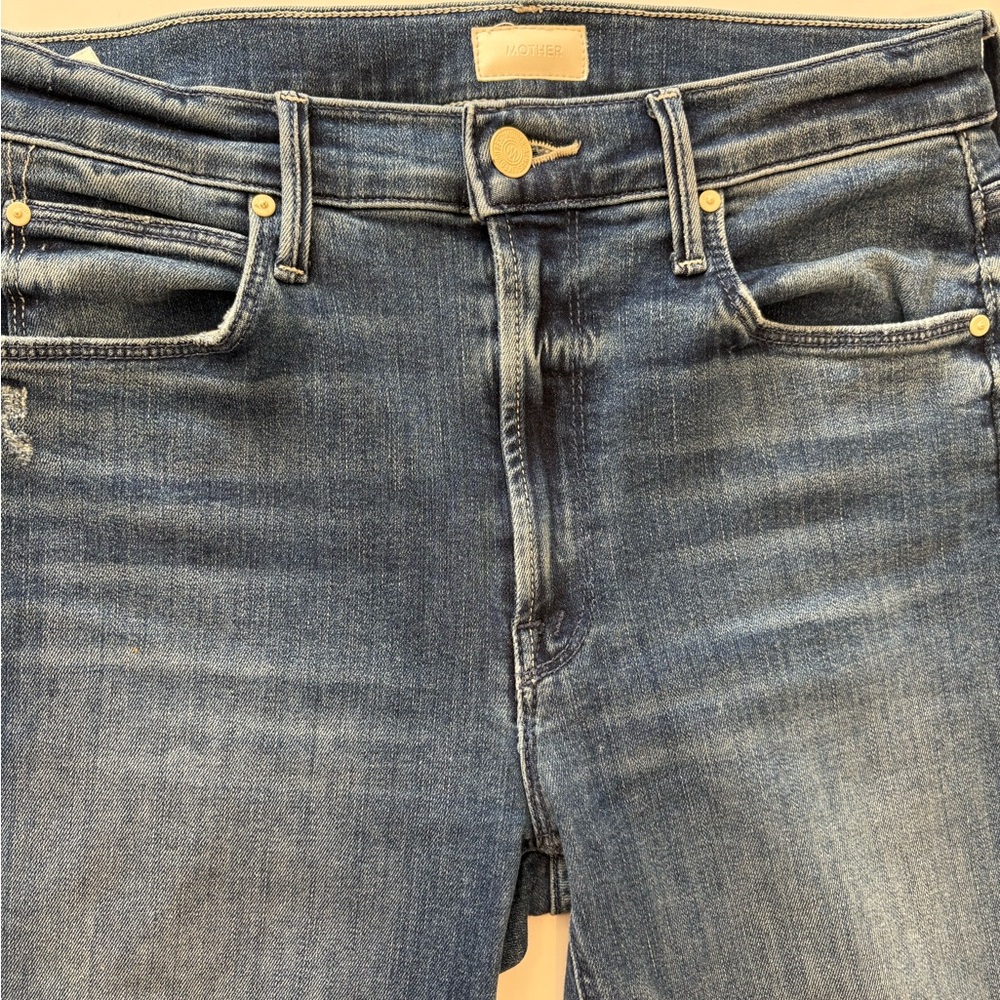 MOTHER The Dazzler Hoover Women's Classic Blue Skinny Jeans 27 - Picture 3 of 6